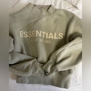 Essentials fear of God Créwneck sweatshirt sage green unisex size 4/5